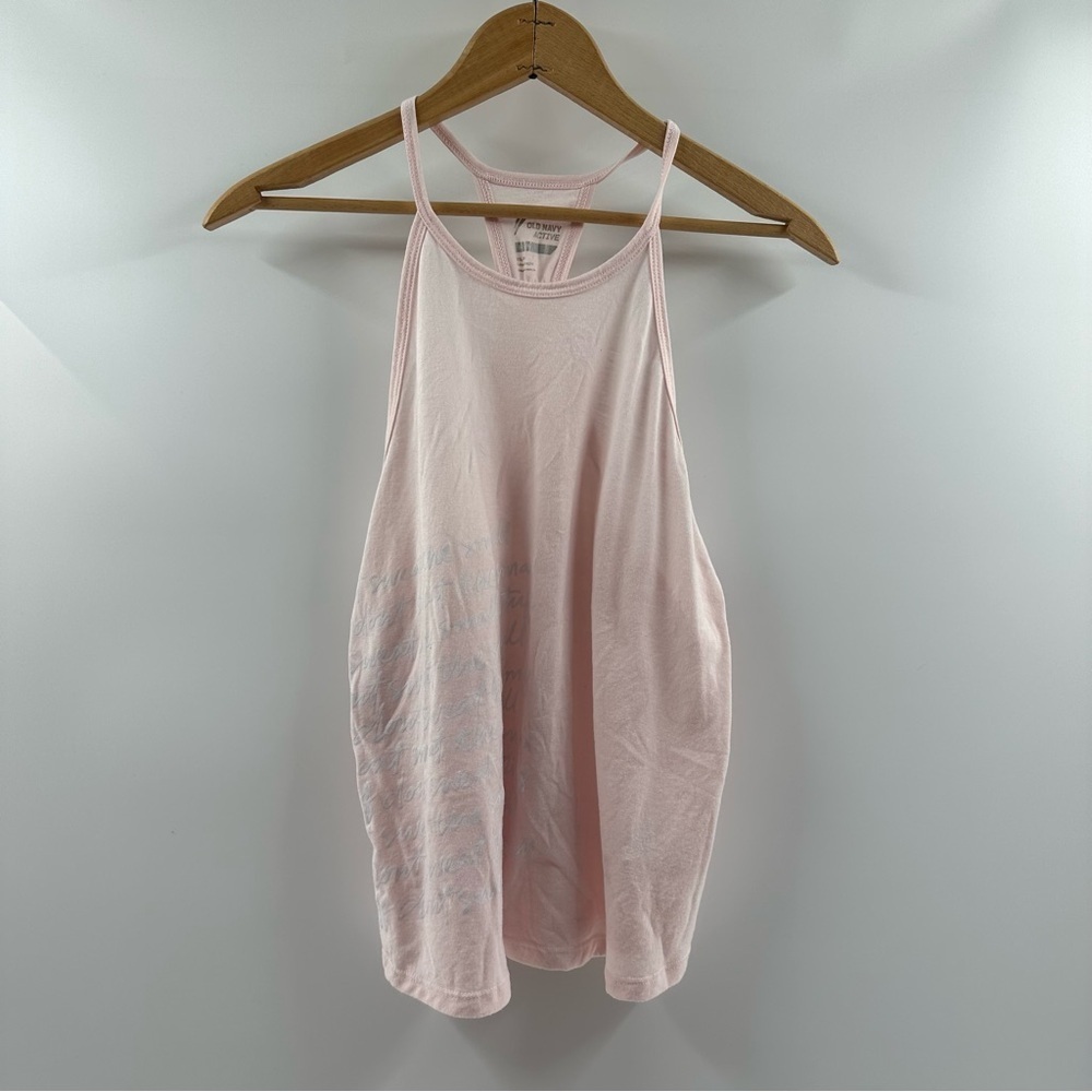 Old Navy Active Pink Racerback Tank – “Don’t Sweat the Small Stuff”, Size XS